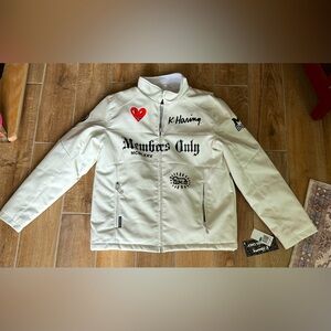 Members Only x Keith Haring  Black Faux Leather Jacket RARE!